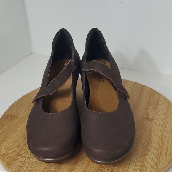 Naot Muse Mary Jane Heels Dark Brown Leather Women's Size 9 EU 40 - Picture 3 of 9